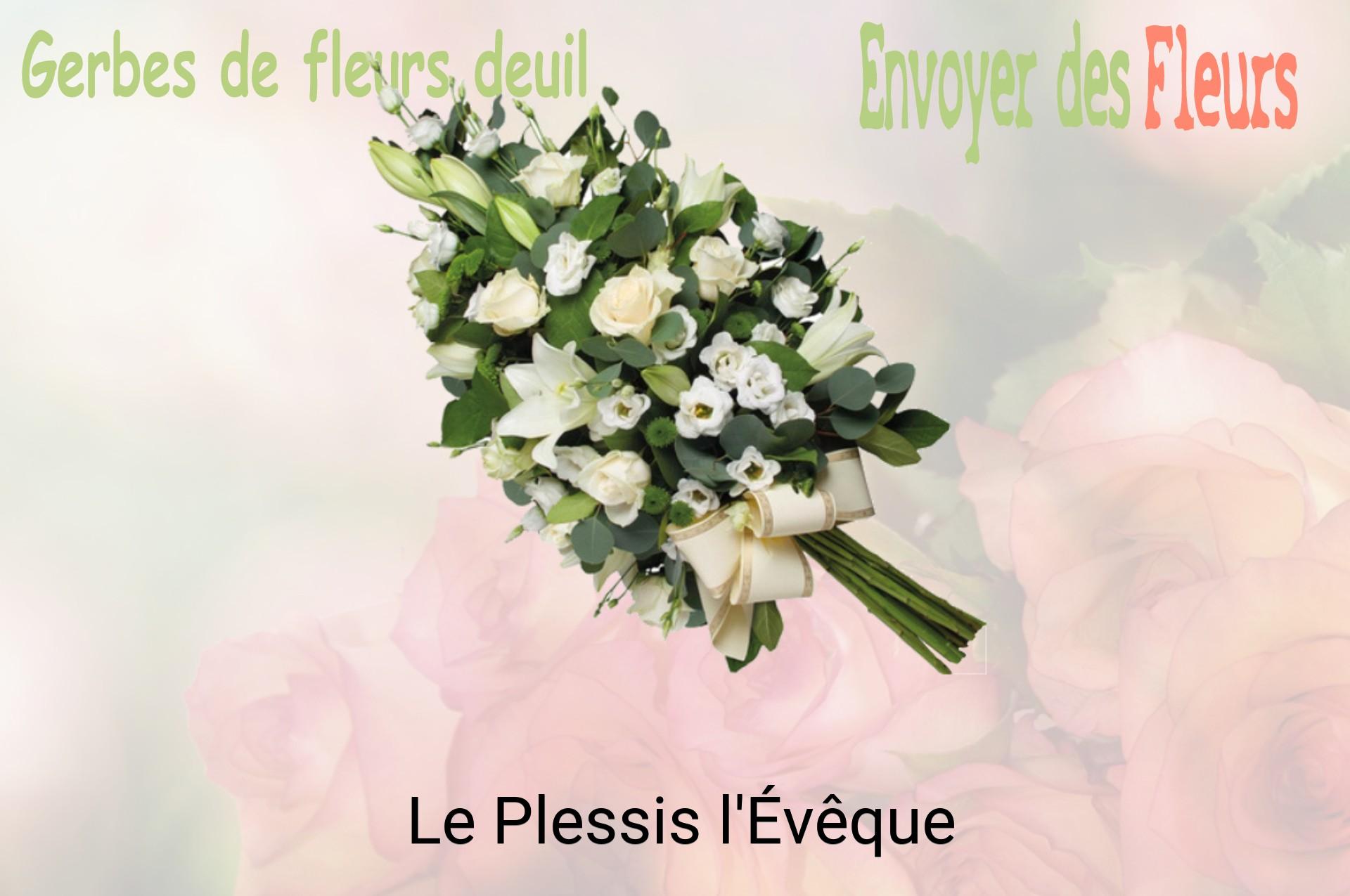 Gerbe de fleurs de deuil livrée à Le Plessis-l'Évêque